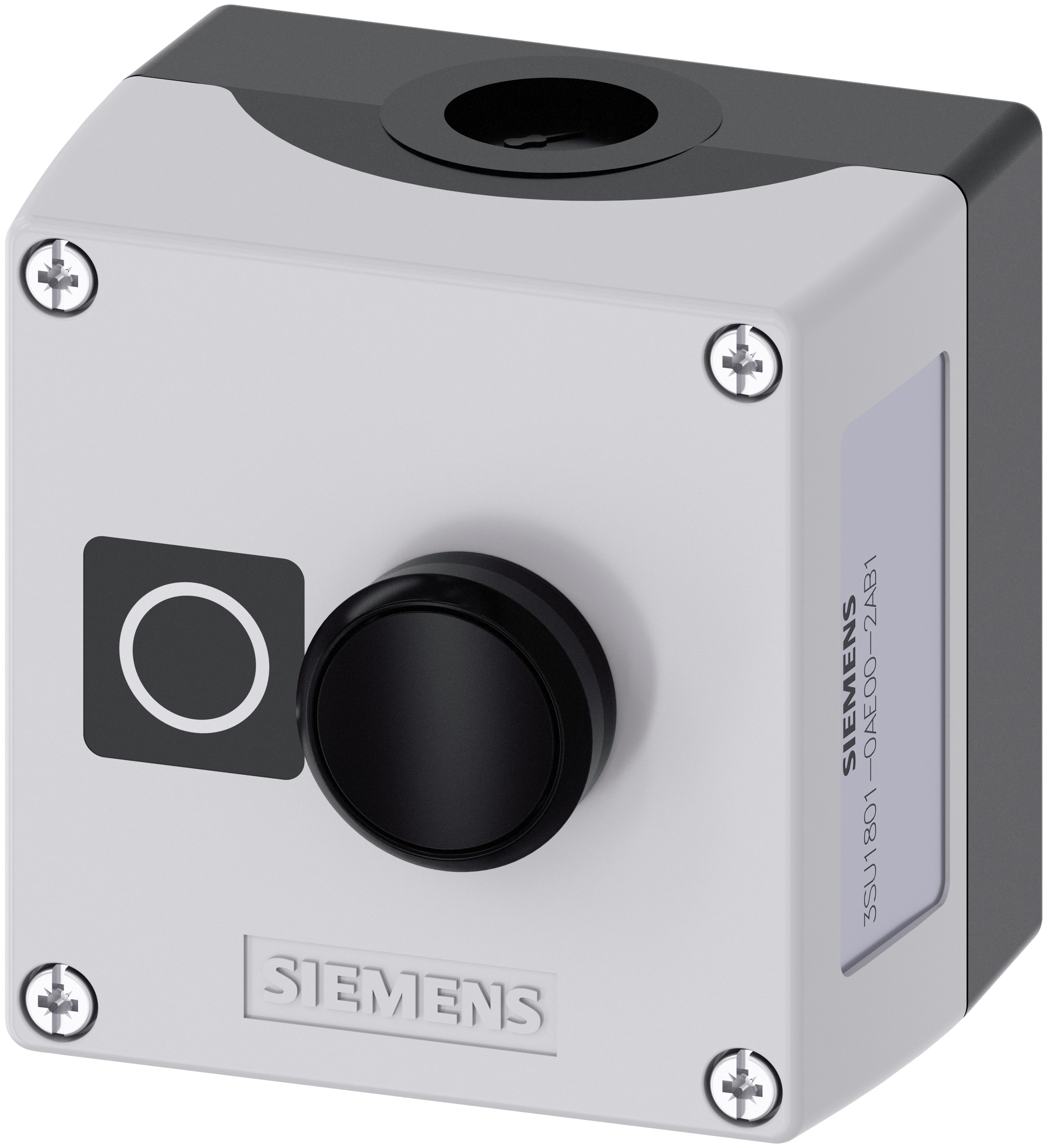Siemens Push Button Control Station - SPST, Plastic, 1 Cutouts, Black, O, IP66, IP69, IP67