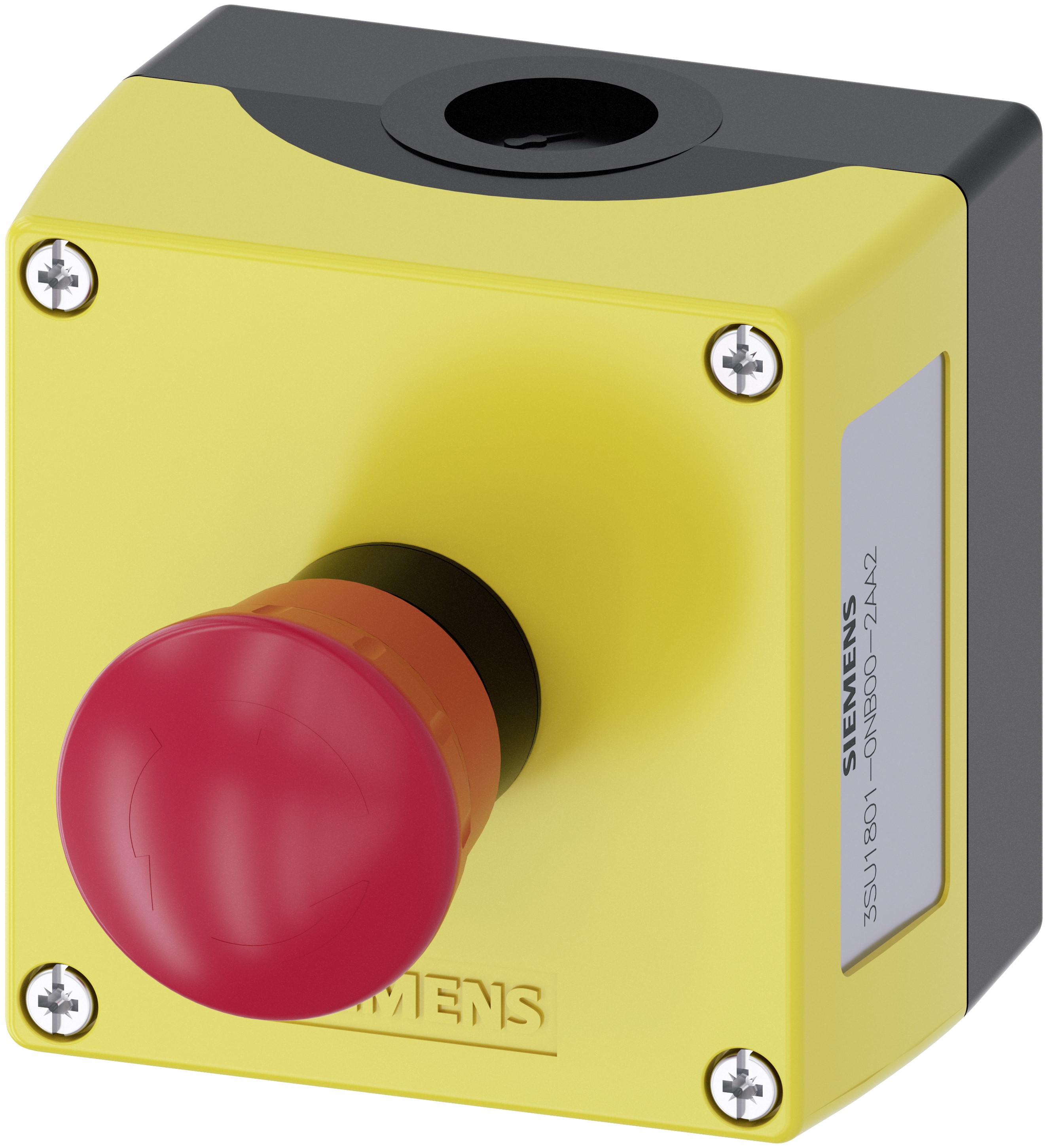 Siemens SIRIUS ACT 3SU18 Series Twist Release Emergency Stop Push Button, Surface Mount, 22 mm Cutout, SPDT, IP67, IP66,