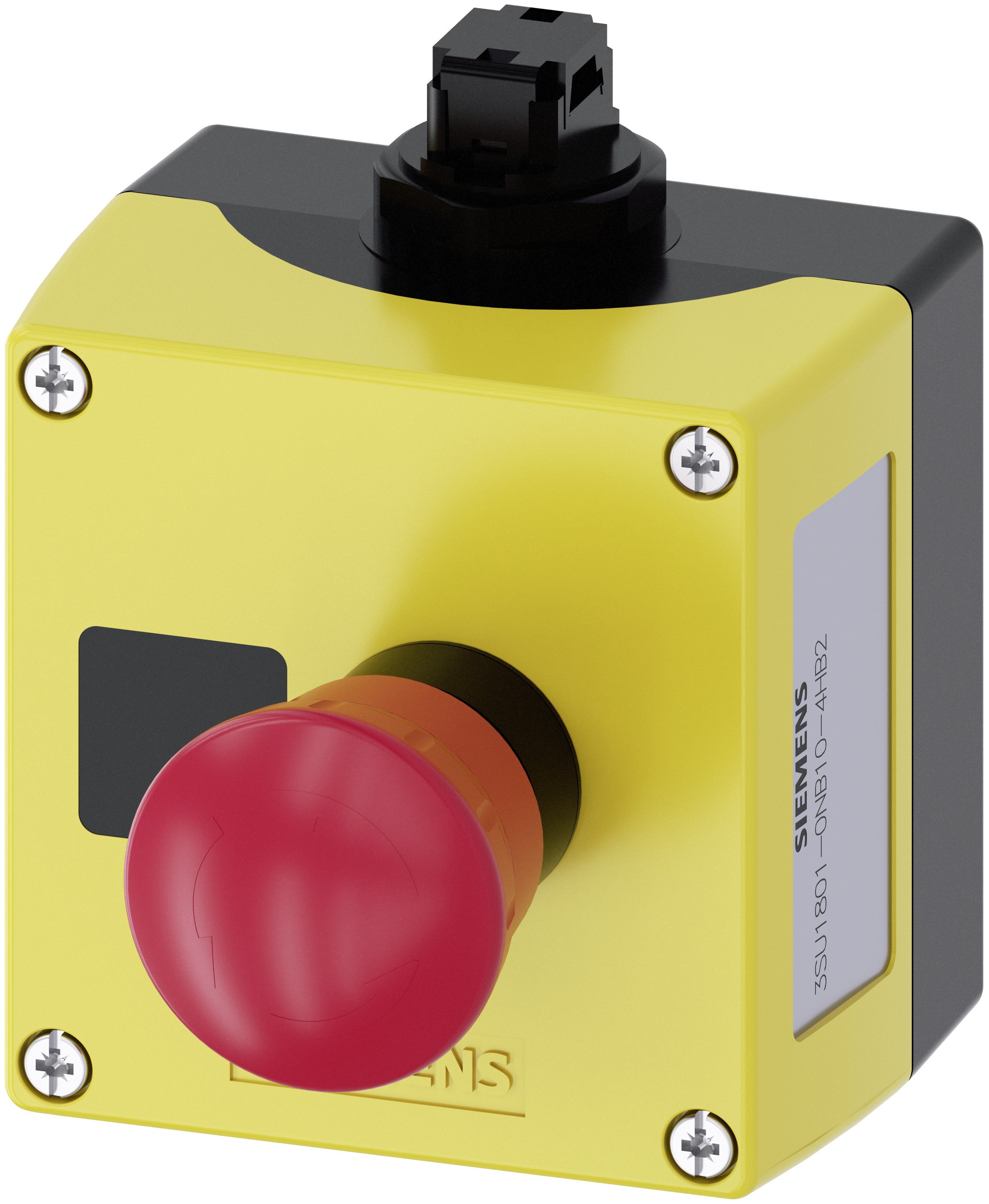 Siemens SIRIUS ACT 3SU18 Series Twist Release Emergency Stop Push Button, Surface Mount, 22 mm Cutout, SPDT, IP67, IP69,