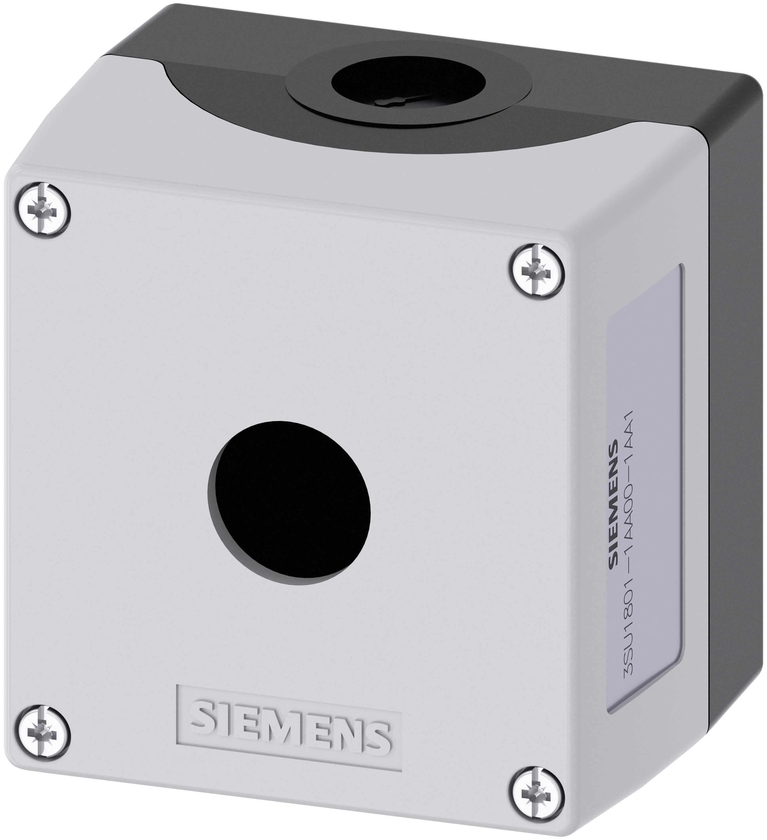 Siemens Grey Plastic SIRIUS ACT Push Button Enclosure - 1 Hole 22 mm Diameter