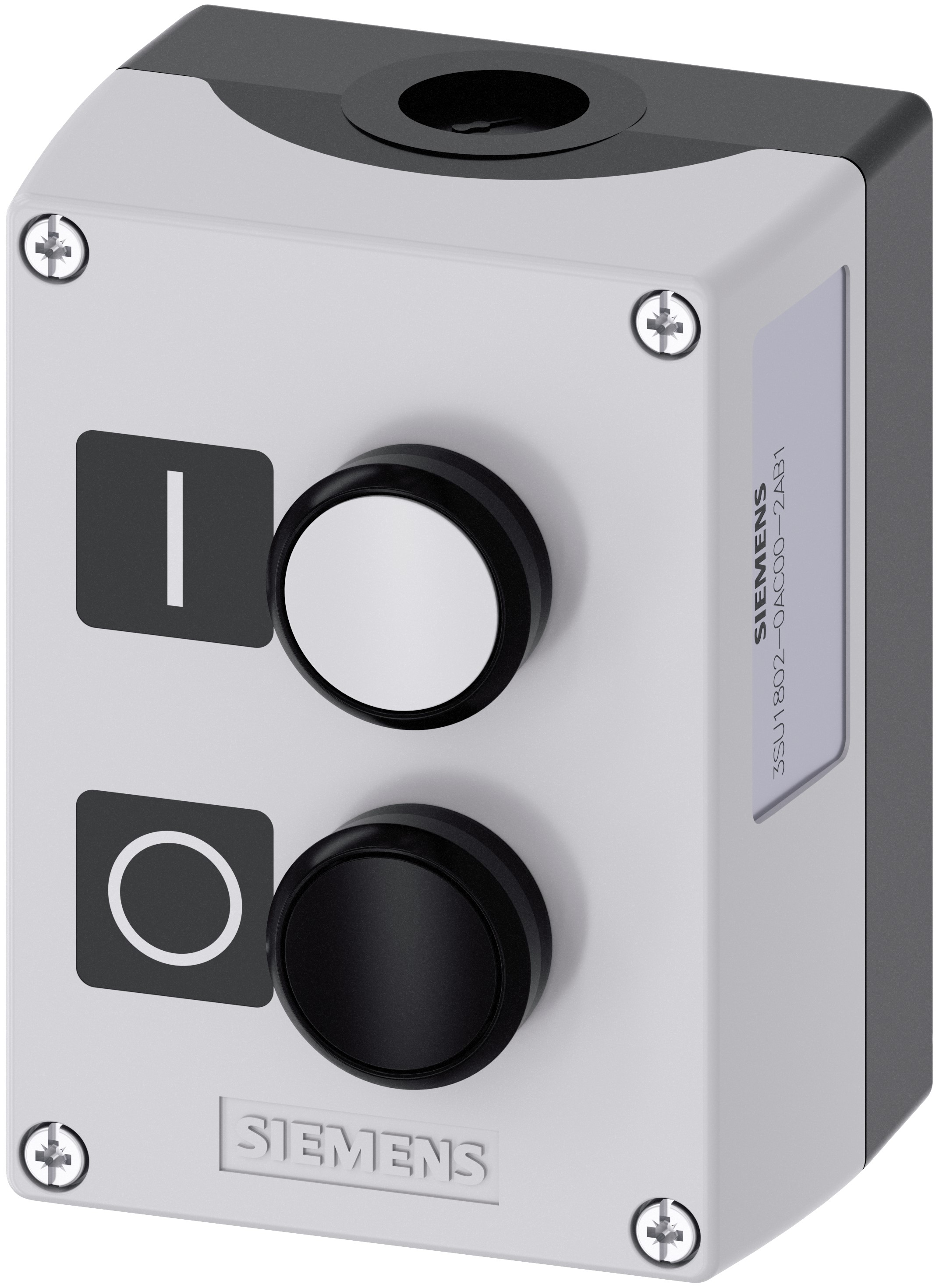 Siemens Enclosed Push Button - SPDT, Plastic, Black, White, IP69, IP67, IP66