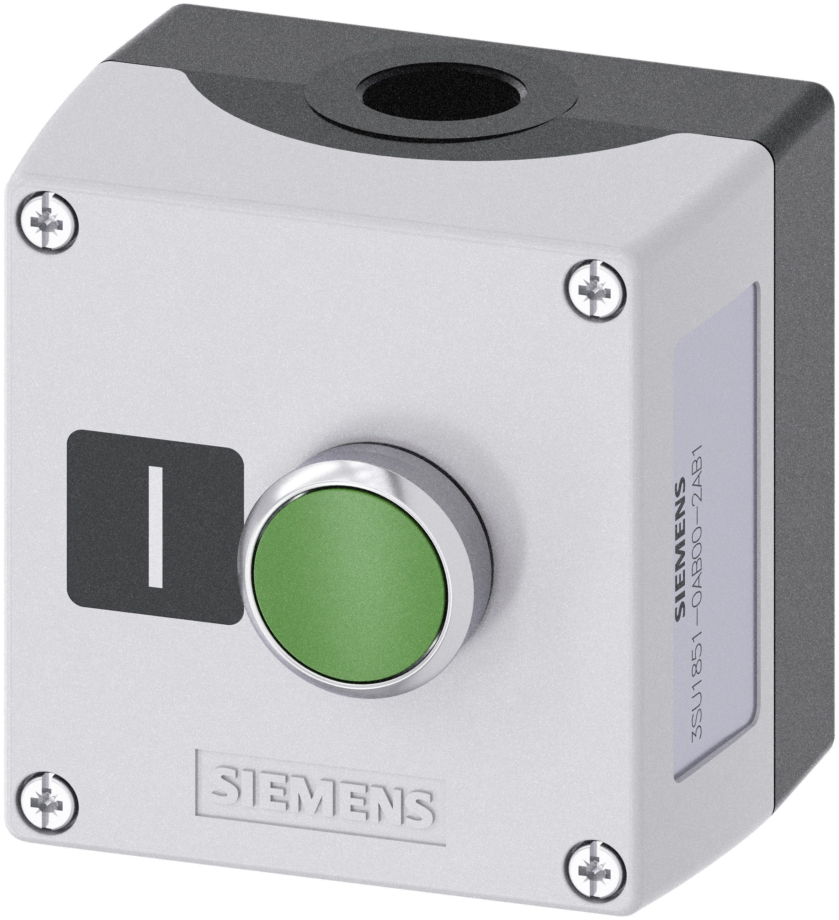 Siemens Enclosed Push Button - SPST, Metal, Green, I, IP69, IP66, IP67