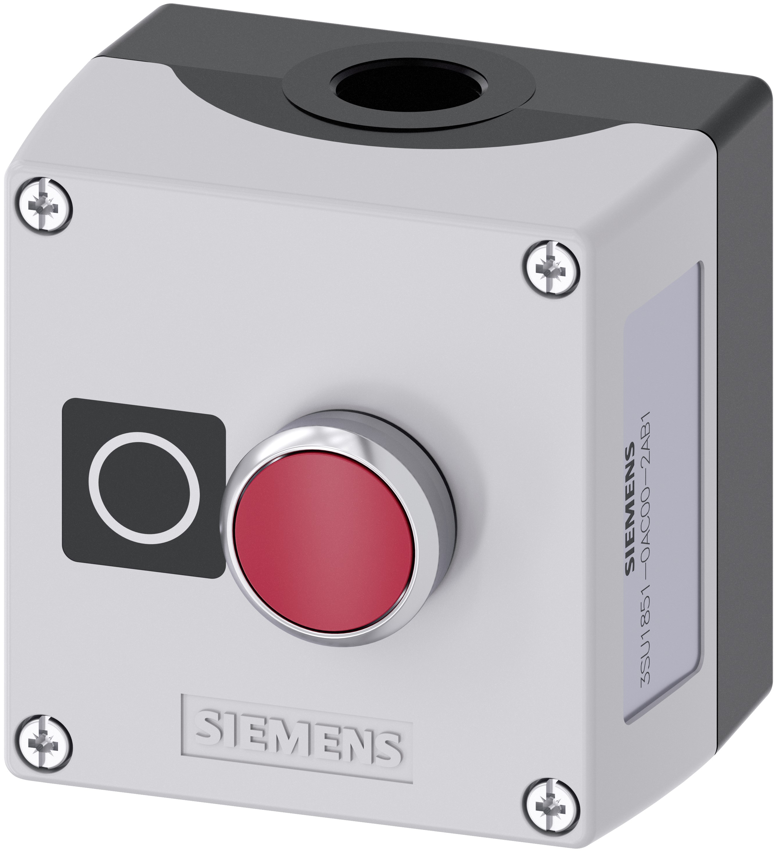 Siemens Enclosed Push Button - SPST, Metal, Red, O, IP69, IP66, IP67