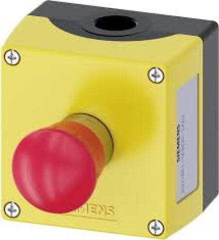 Siemens Grey Metal 3SU1 Enclosure - 1 Hole 22 mm Diameter