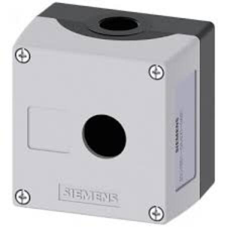 Siemens Grey Metal 3SU1 Enclosure - 1 Hole 22 mm Diameter