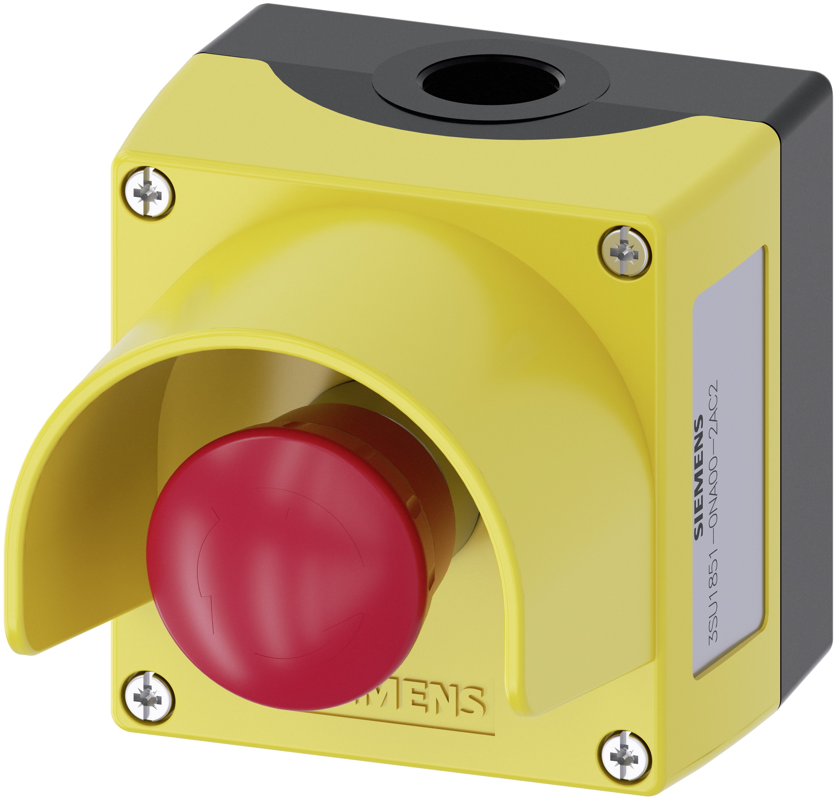 Siemens SIRIUS ACT 3SU18 Series Twist Release Emergency Stop Push Button, Surface Mount, 22 mm Cutout, 1 NC, IP66, IP67,