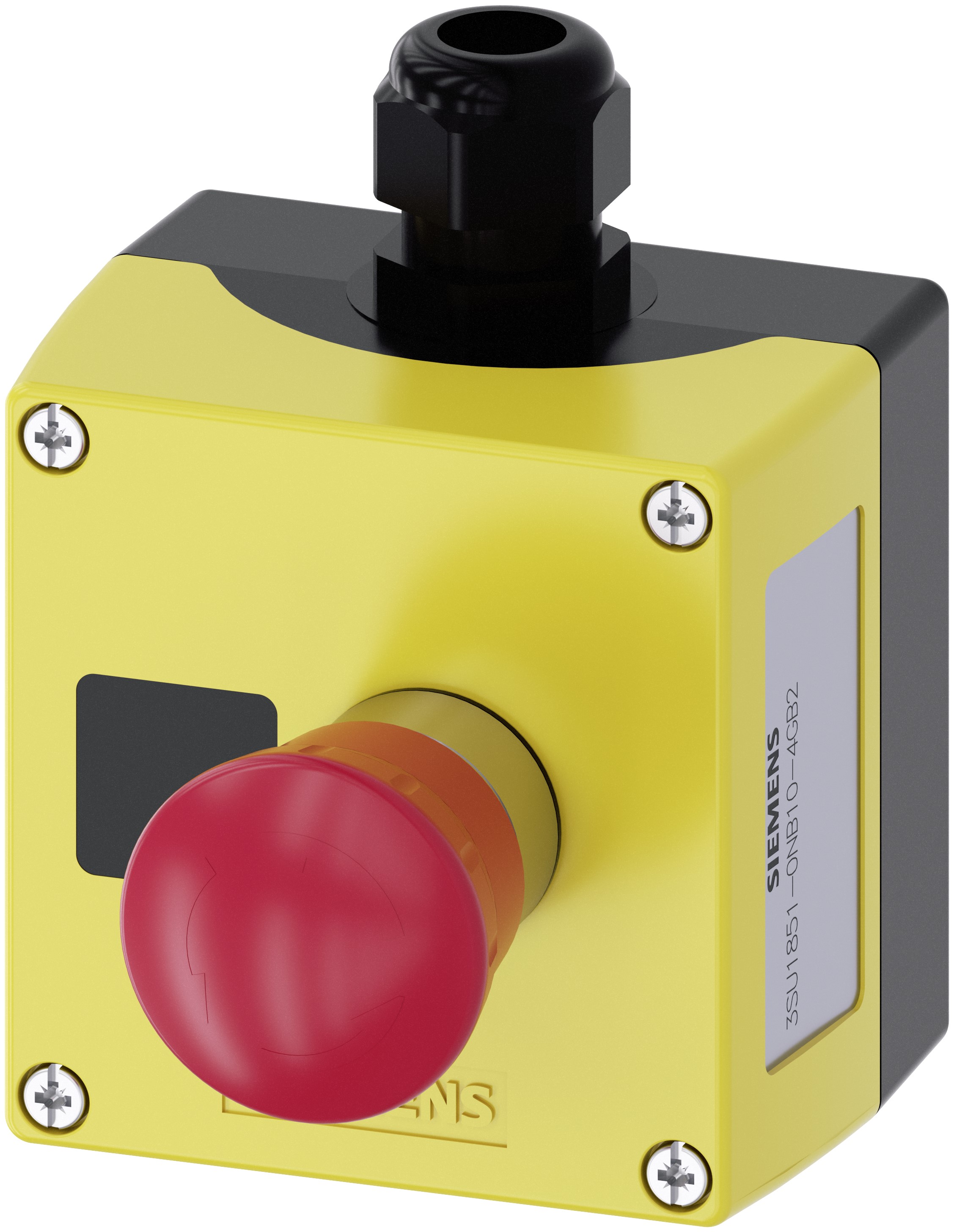 Siemens SIRIUS ACT 3SU18 Series Twist Release Emergency Stop Push Button, Surface Mount, 22 mm Cutout, 2 NC, IP67, IP66,