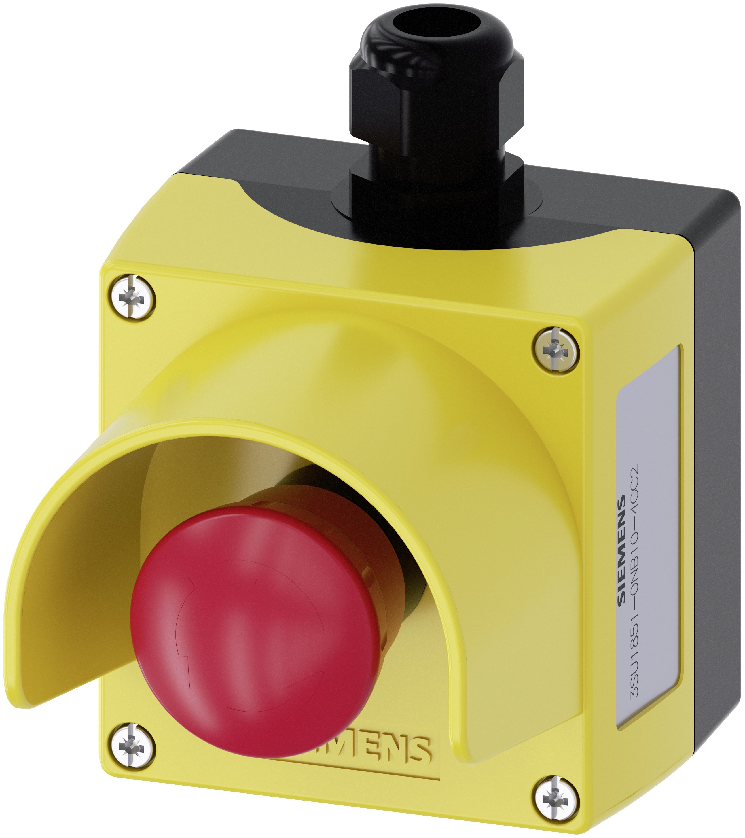 Siemens SIRIUS ACT 3SU18 Series Twist Release Emergency Stop Push Button, Surface Mount, 22 mm Cutout, SPDT, IP69, IP67,