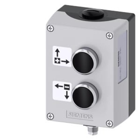 Siemens Grey Metal 3SU1 Enclosure - 2 Hole 22 mm Diameter