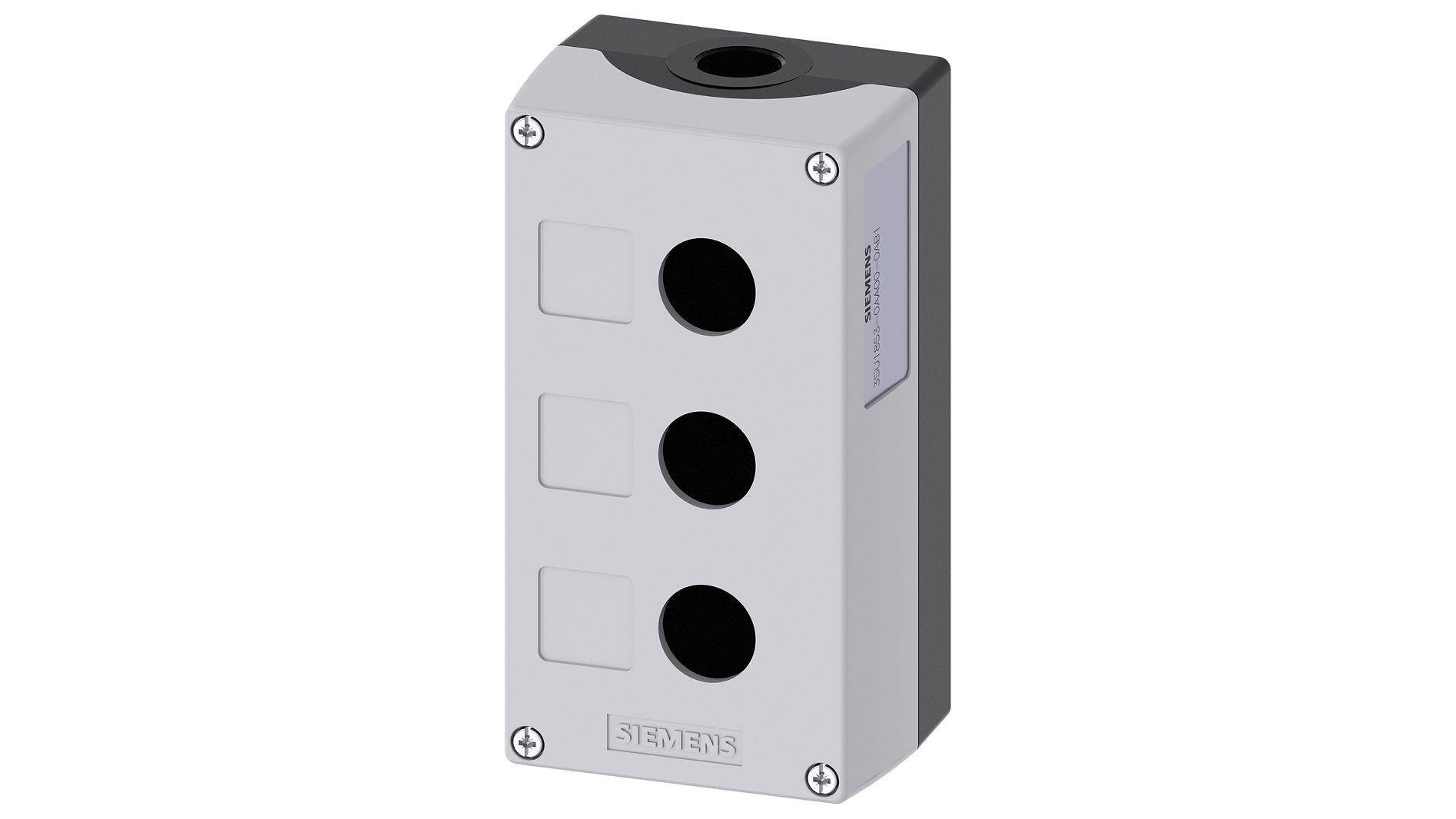 Siemens Grey Metal SIRIUS ACT 3SU18 Control Station Enclosure - 3 Hole 22 mm Diameter