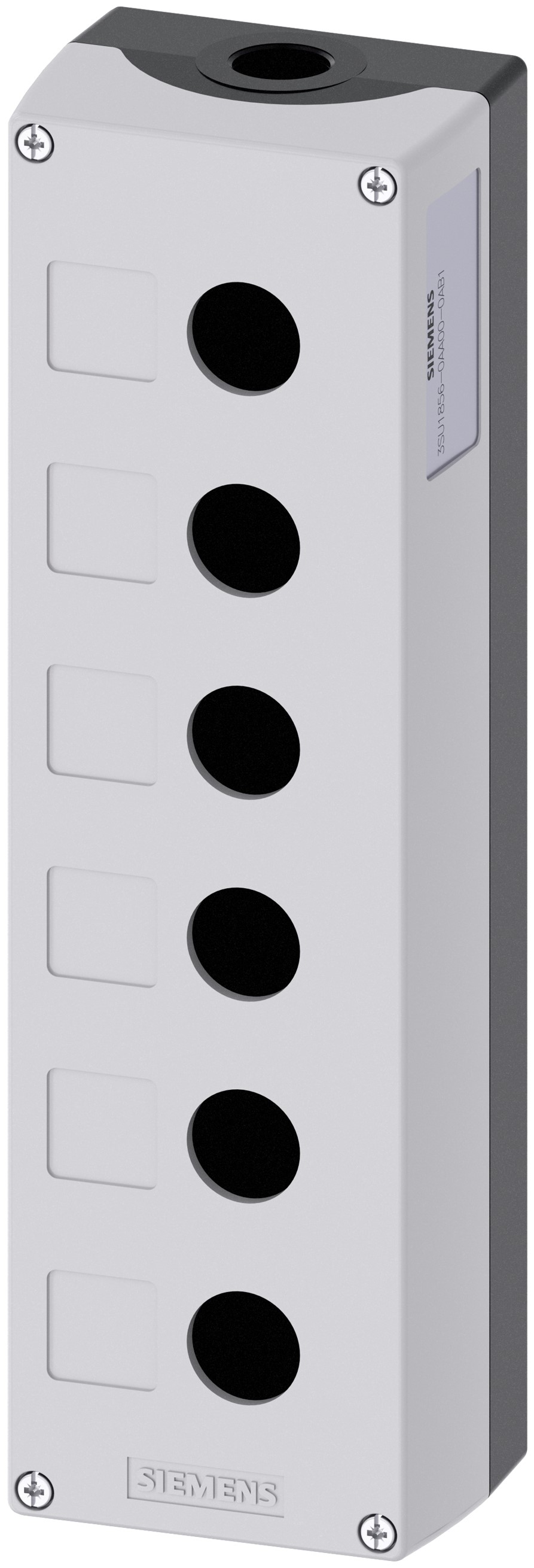Siemens Grey Metal SIRIUS ACT 3SU18 Push Button Enclosure - 6 Hole 22 mm Diameter