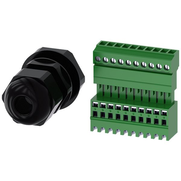 Siemens Connector Cable Gland for use with routing the Round cable into IO link housing, 3SU1900-0JC10-0AA0