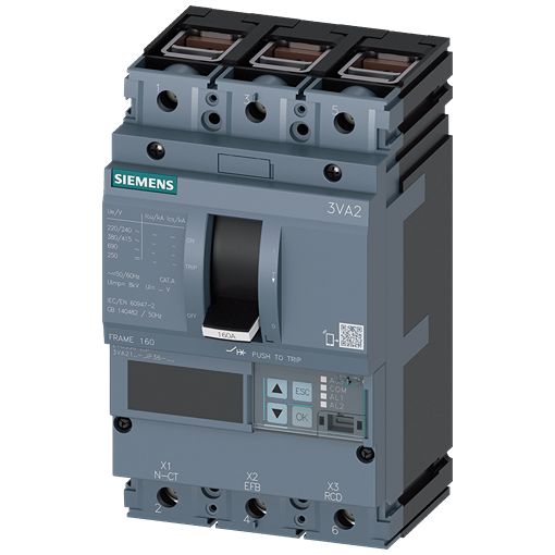 Siemens SENTRON 3VA2 Electronic Circuit Breaker 25A 690V, 3 channels Type M