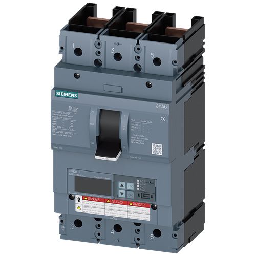 Siemens, SENTRON, 3VA6 Molded Case Circuit Breaker 3-Pole 250A, Breaking Capacity 100 kA, Fixed