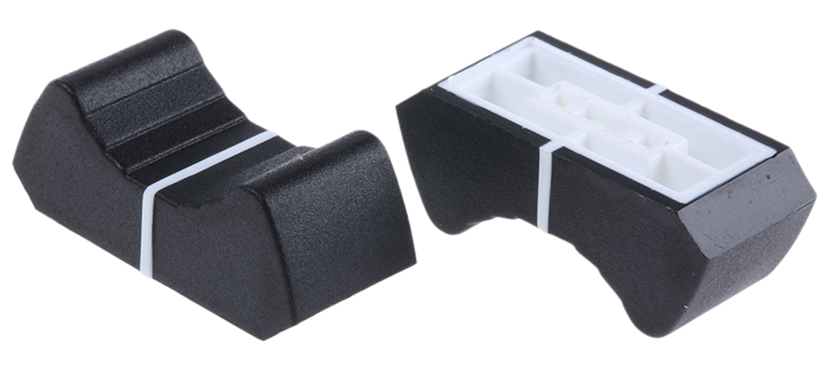 Sifam Black Potentiometer Knob Axial, 4/02 LK110 04