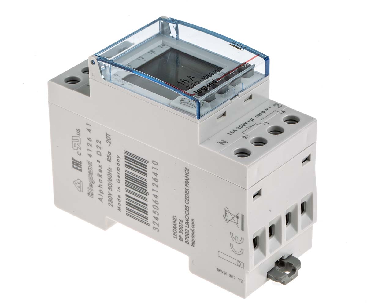 Legrand Digital DIN Rail Time Switch, 2-Channel 230 V ac