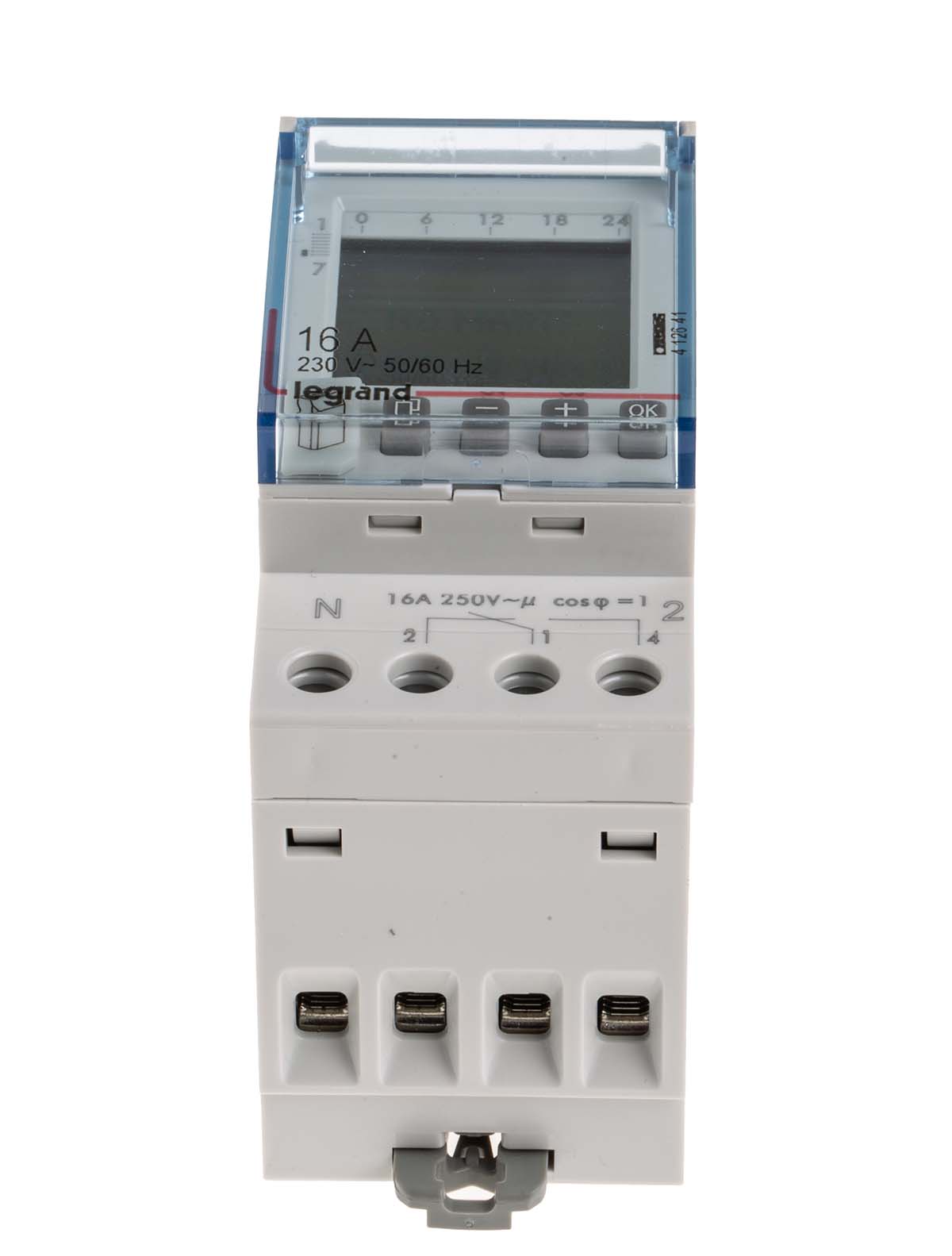 4-126-41 Legrand Digital DIN Rail Time Switch, 2-Channel 230 V ac
