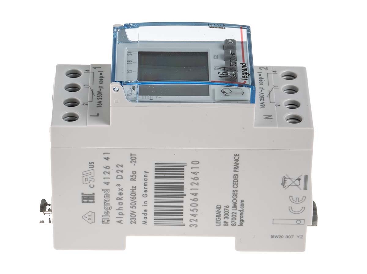 4-126-41 Legrand Digital DIN Rail Time Switch, 2-Channel 230 V ac