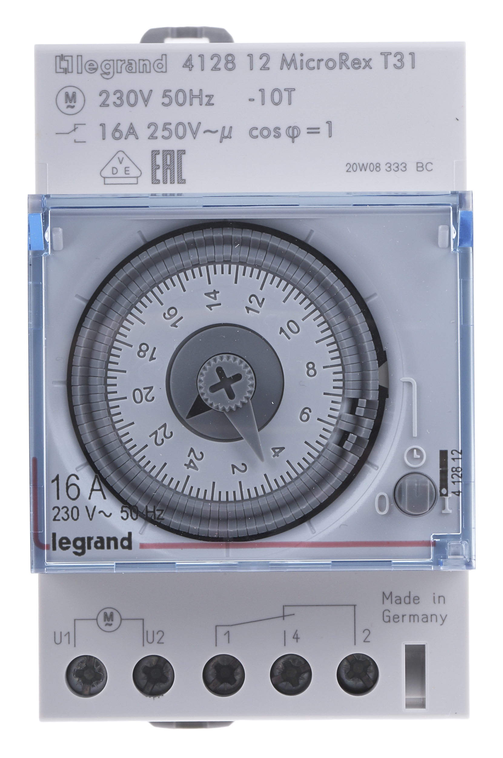Legrand Analogue DIN Rail Time Switch, 3-Channel 230 V ac