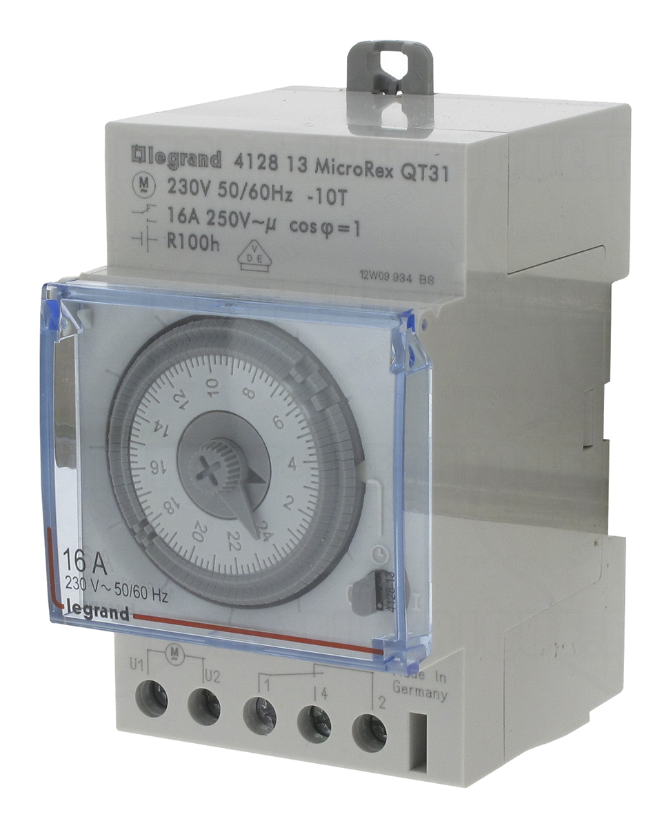 Legrand Analogue DIN Rail Time Switch, 3-Channel 230 V ac