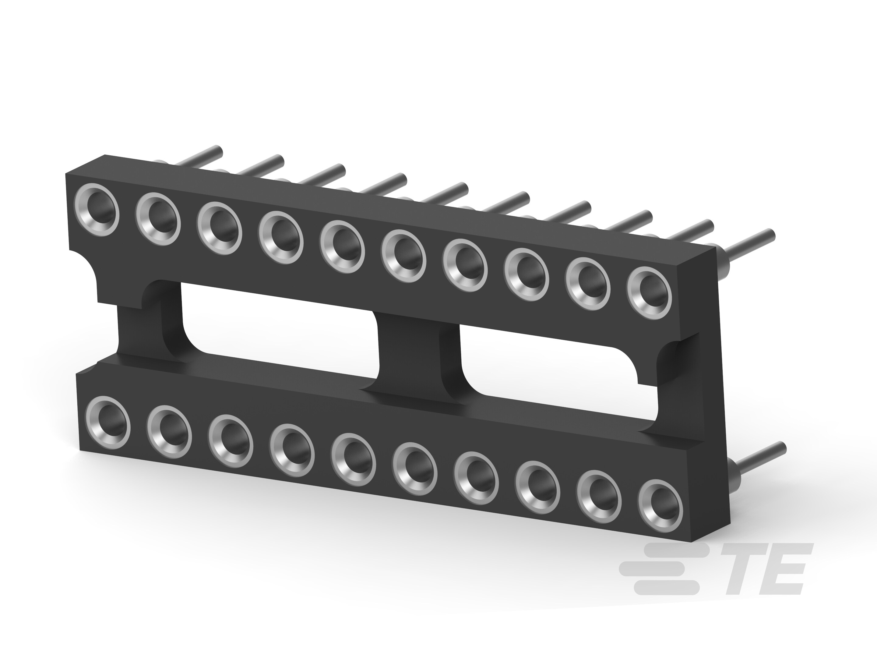 TE Connectivity 2.54 mm Pitch 20 Way DIP Board DIP IC Socket