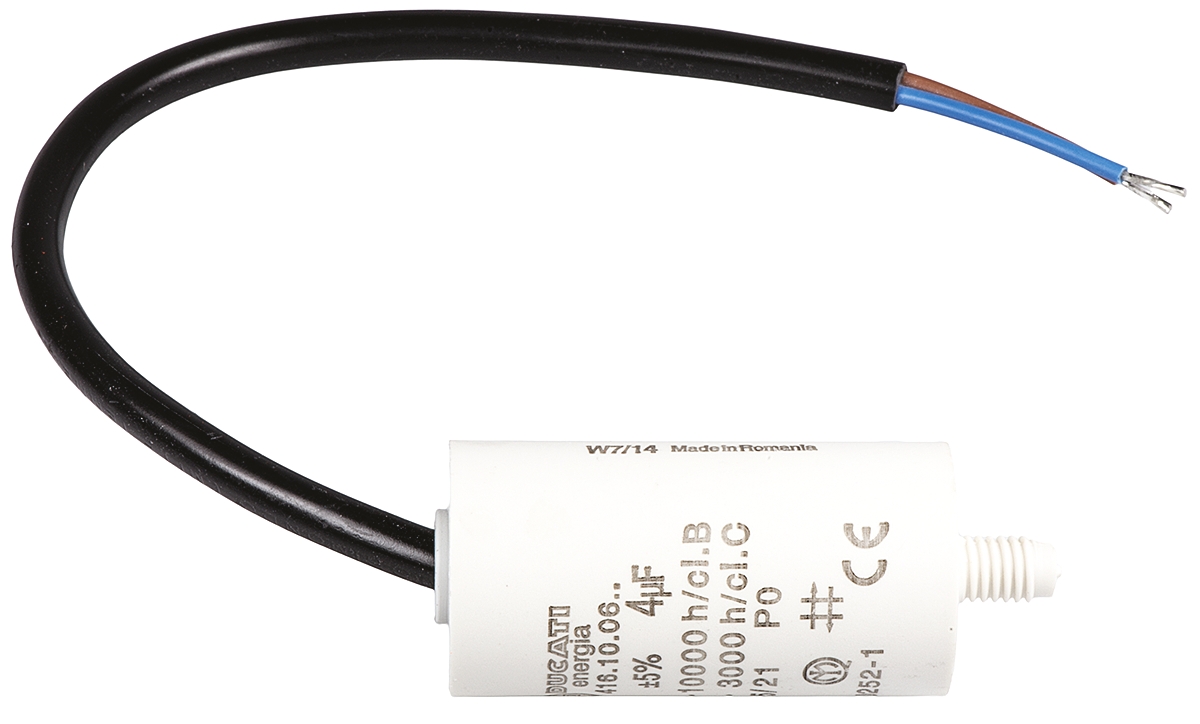 Ducati Energia 4.16.10 Film Capacitor, ±5 %, 4 μF 500V ac, Stud Mount