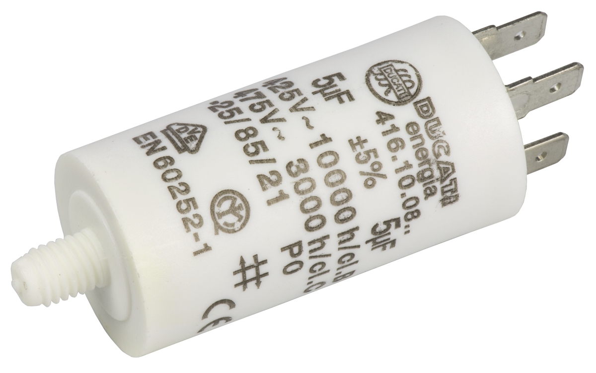 Ducati Energia 4.16.10 Film Capacitor, ±5 %, 5 μF 450V ac, Stud Mount