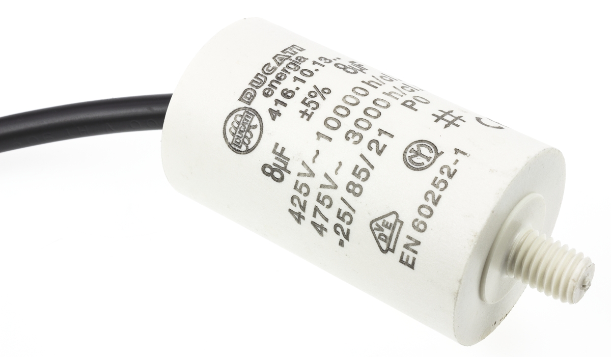 Ducati Energia 4.16.10 Film Capacitor, ±5 %, 8 μF 500V ac, Stud Mount