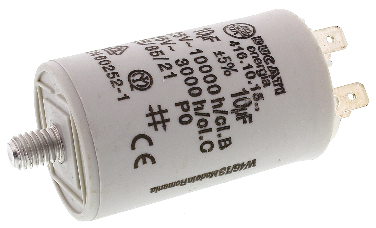 Ducati Energia 4.16.10 Film Capacitor, ±5 %, 10 μF 450V ac, Plug-in