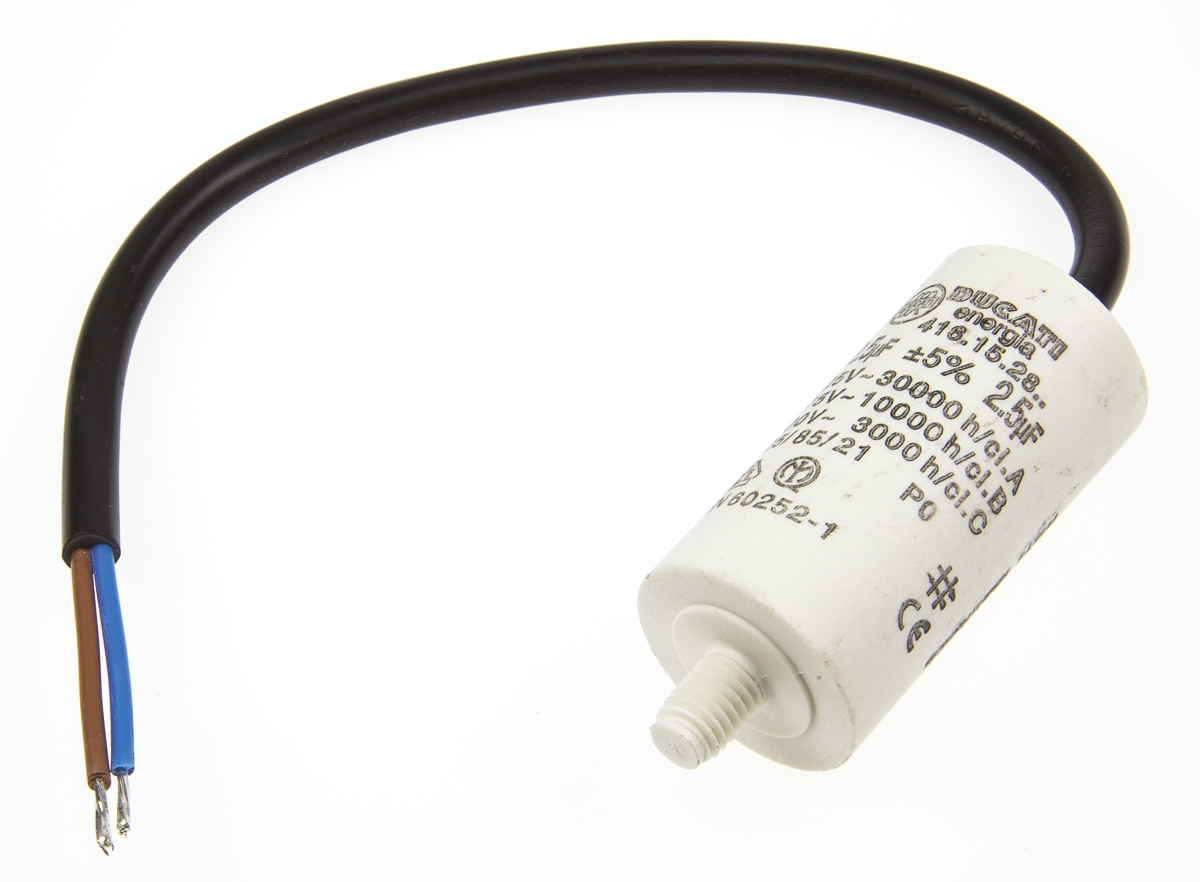 Ducati Energia 4.16.15 Film Capacitor, ±5 %, 2.5 μF 500V ac, Stud Mount