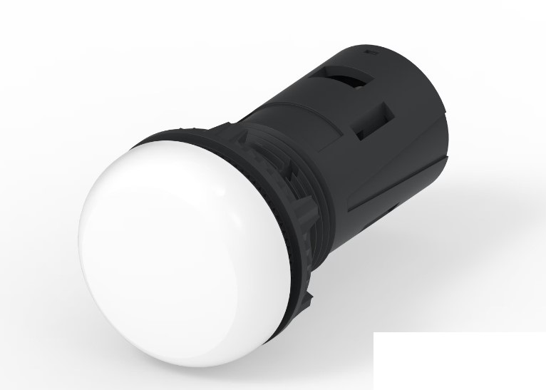 TE Connectivity, 4-2489541, Screw White LED Pilot Light, 19.6 mm Cutout, IP20, IP65, Dome, 415V ac