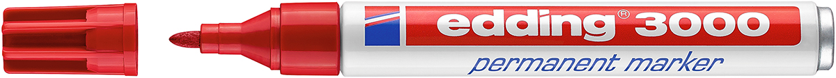 4-3000002 Edding 1.5 to 3 mm Tip Red Marker Pen