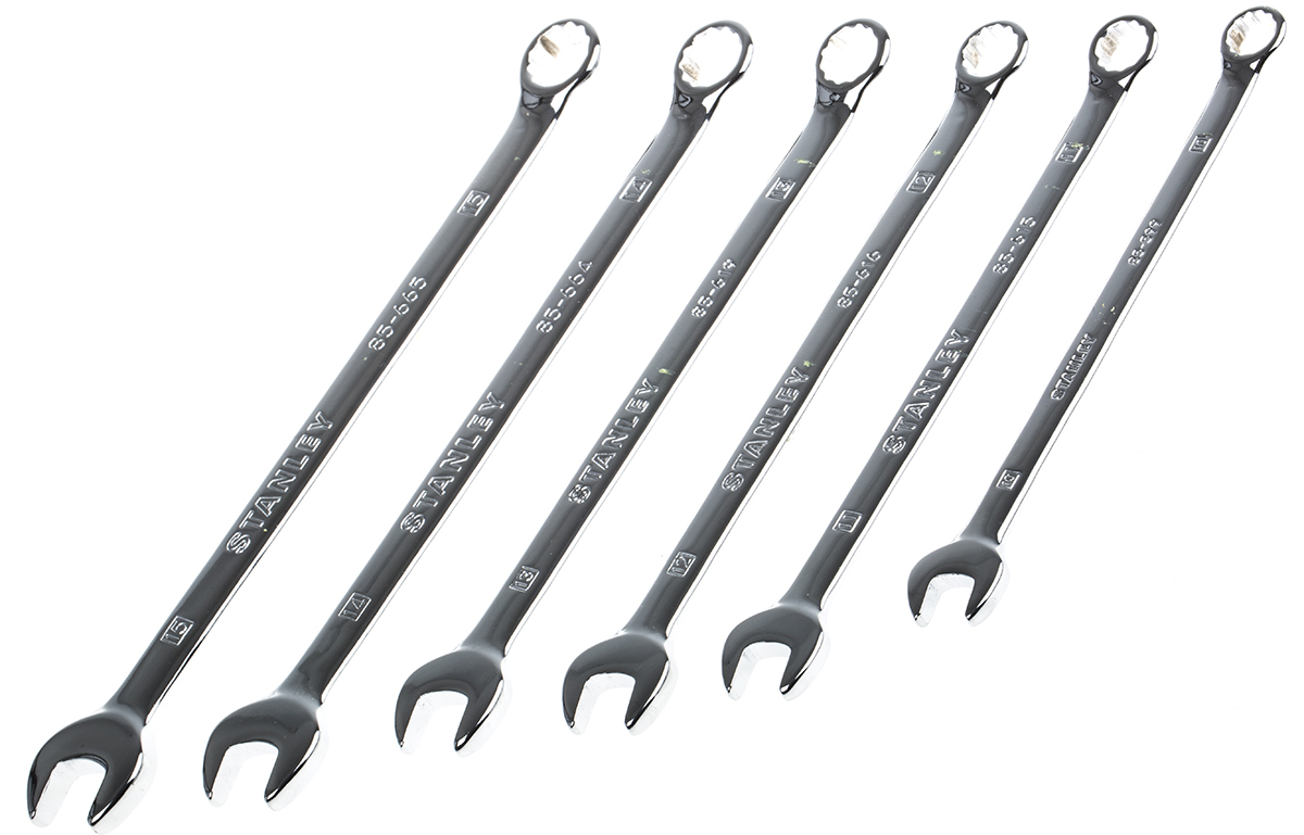 Stanley 6-Piece Spanner Set, 10 to 15 mm, Chrome Vanadium Steel