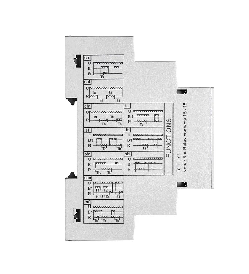 400100011 Grasslin tako MF 200 Series DIN Rail Timer Relay 12V ac, 230 V ac, 0.1 s to 100 h, 10-Function