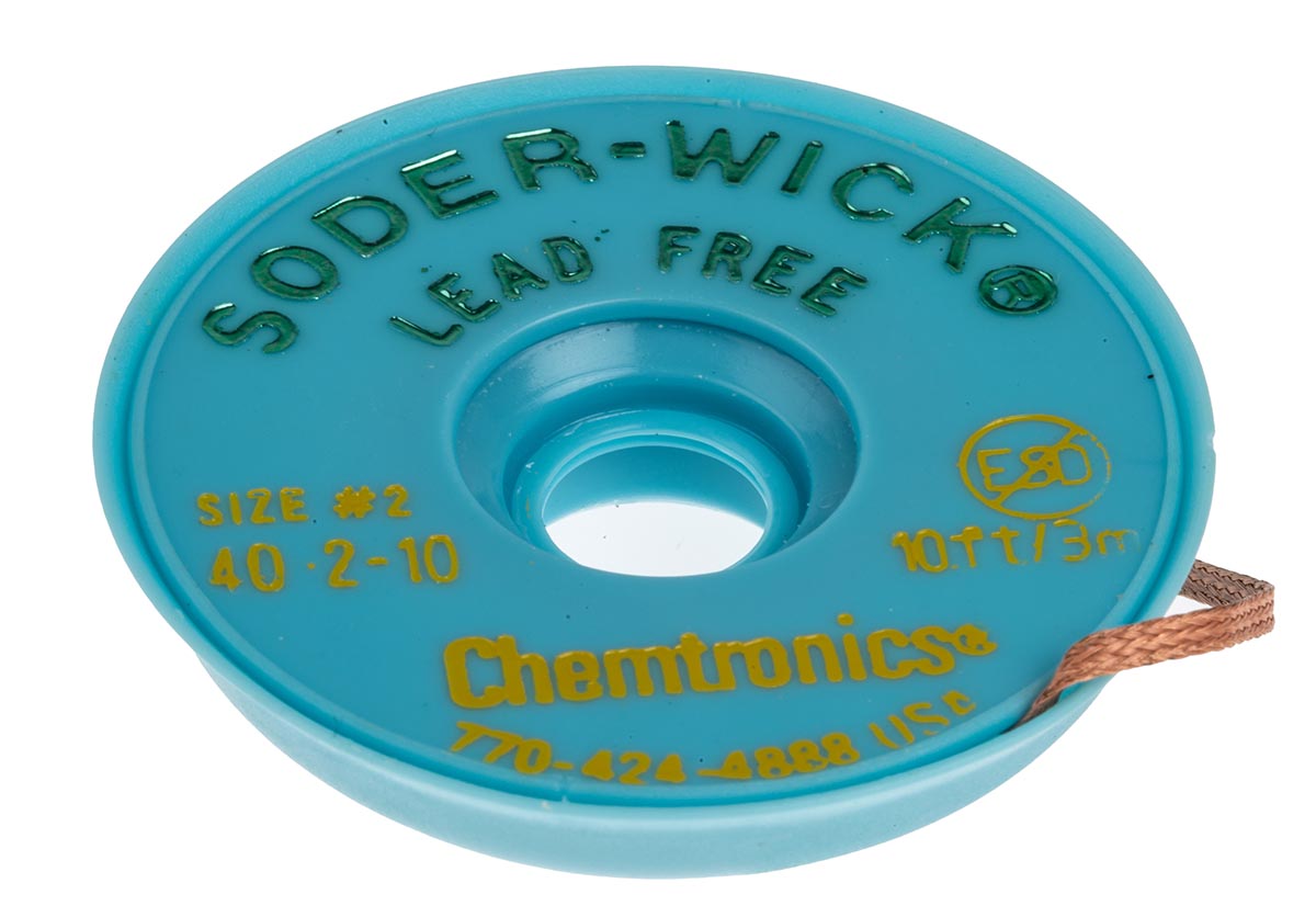 Chemtronics 3 m Lead Free De-Soldering Braid, Width 1.5 mm