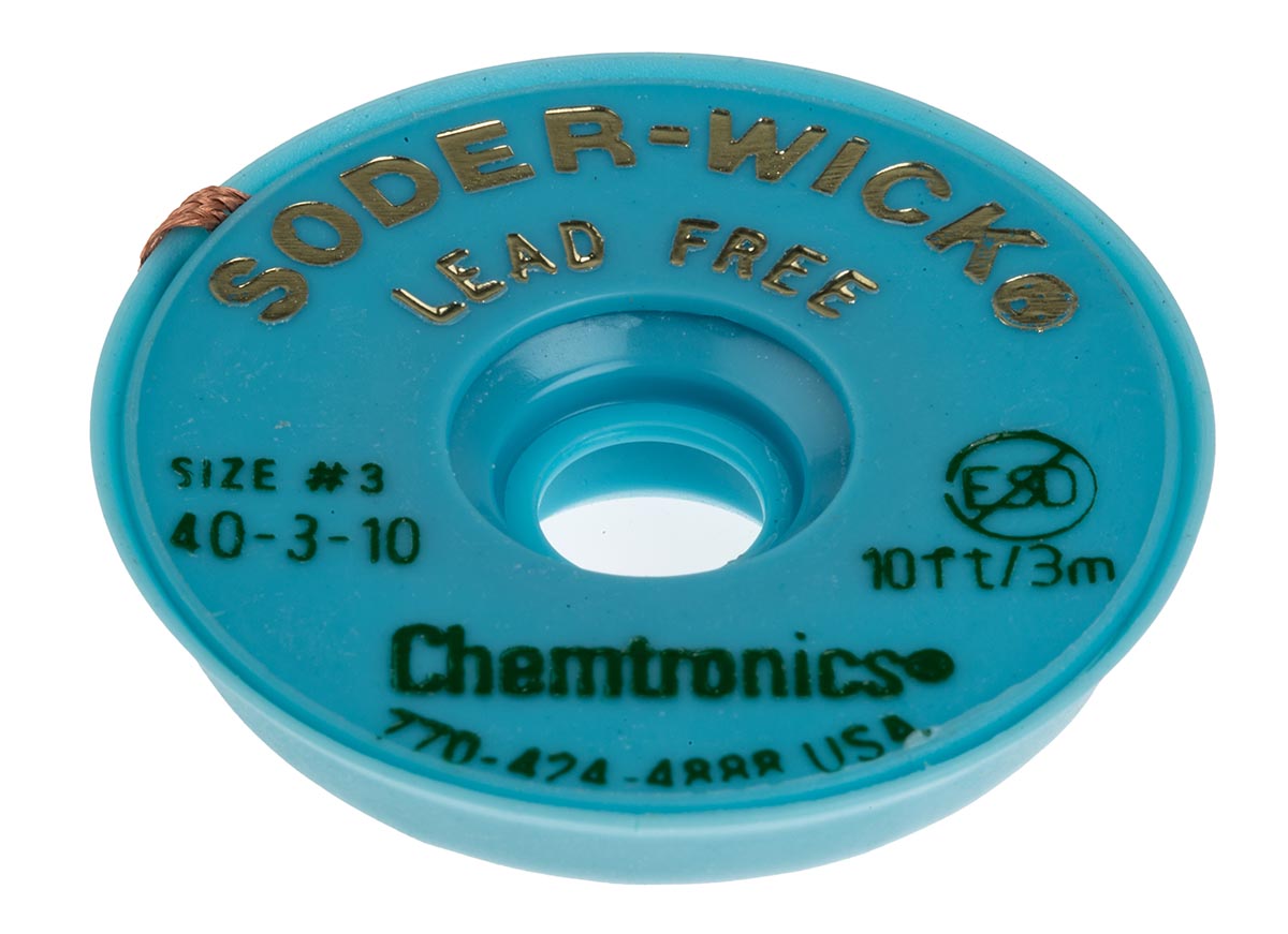Chemtronics 3 m Lead Free De-Soldering Braid, Width 2 mm