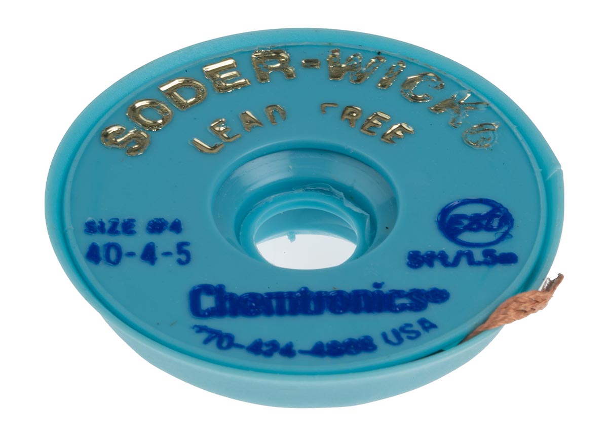 Chemtronics 1.5 m Lead Free De-Soldering Braid, Width 2.8 mm