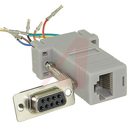 Cinch D-Sub Adapter 9-Way D-Sub to Female Female RJ45 Female Female