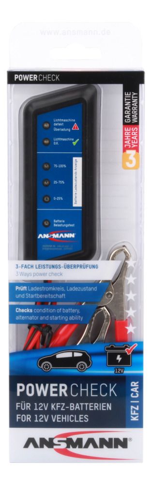 4000002 Ansmann  Car Battery Tester