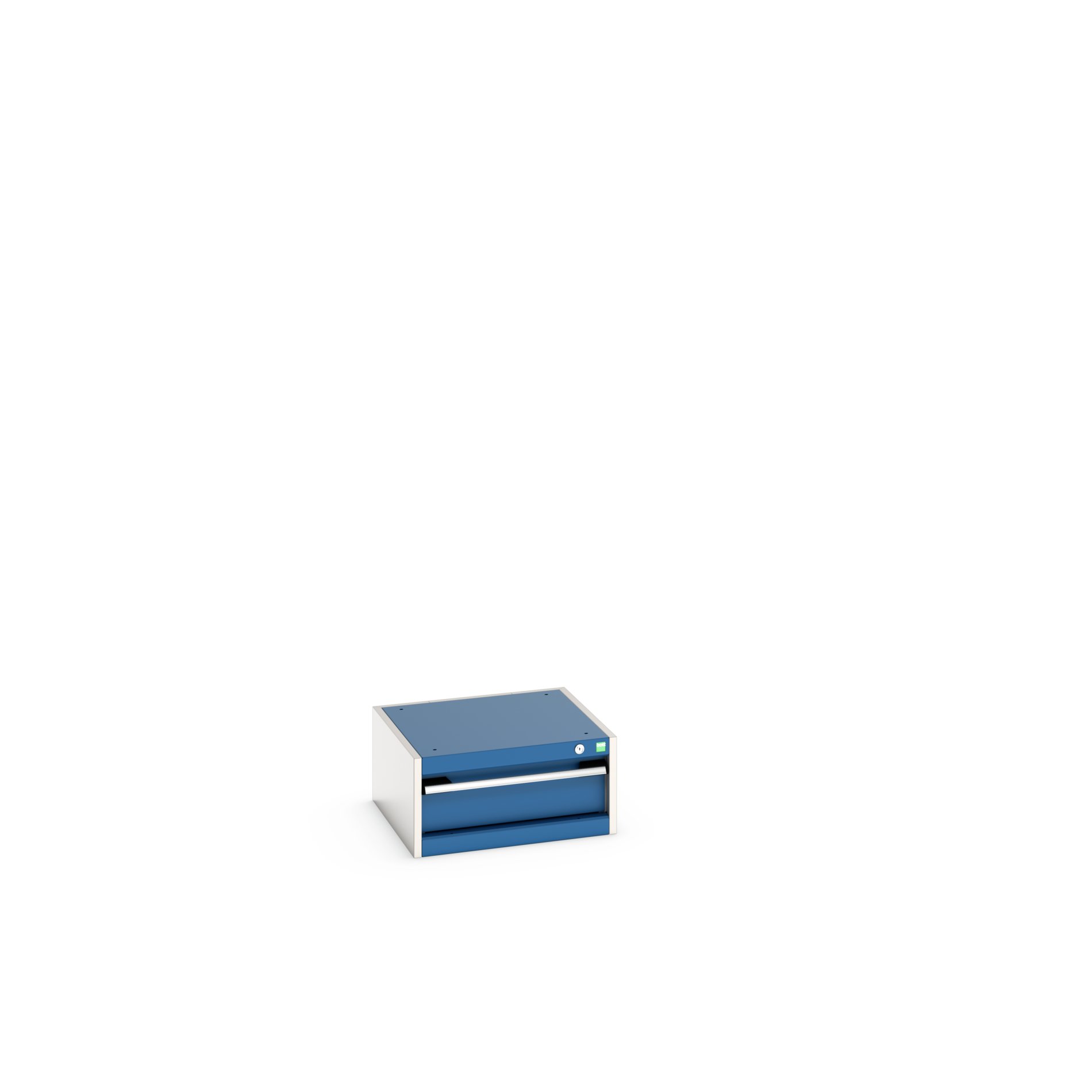 Bott Cabinet 1, Steel, 250 mm x 525mm x 525 mm, Blue, Light Grey