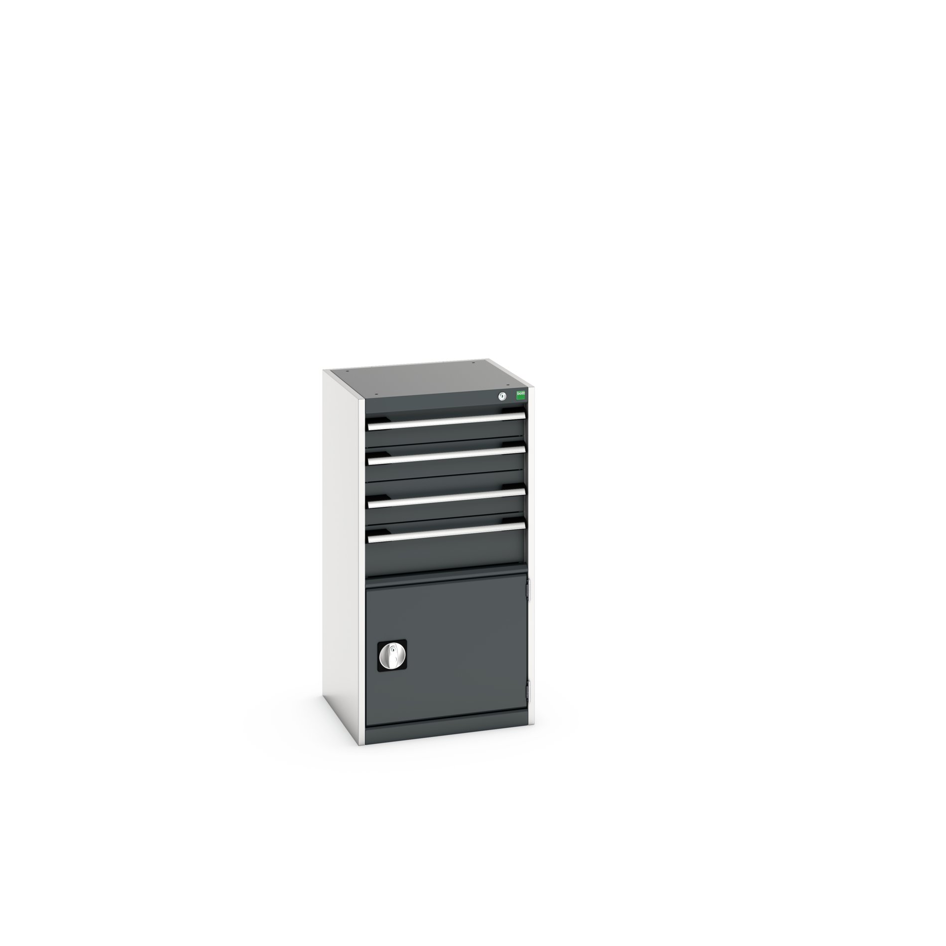Bott Cabinet 4, Steel, 1000 mm x 525mm x 525 mm, Light Grey, Anthracite
