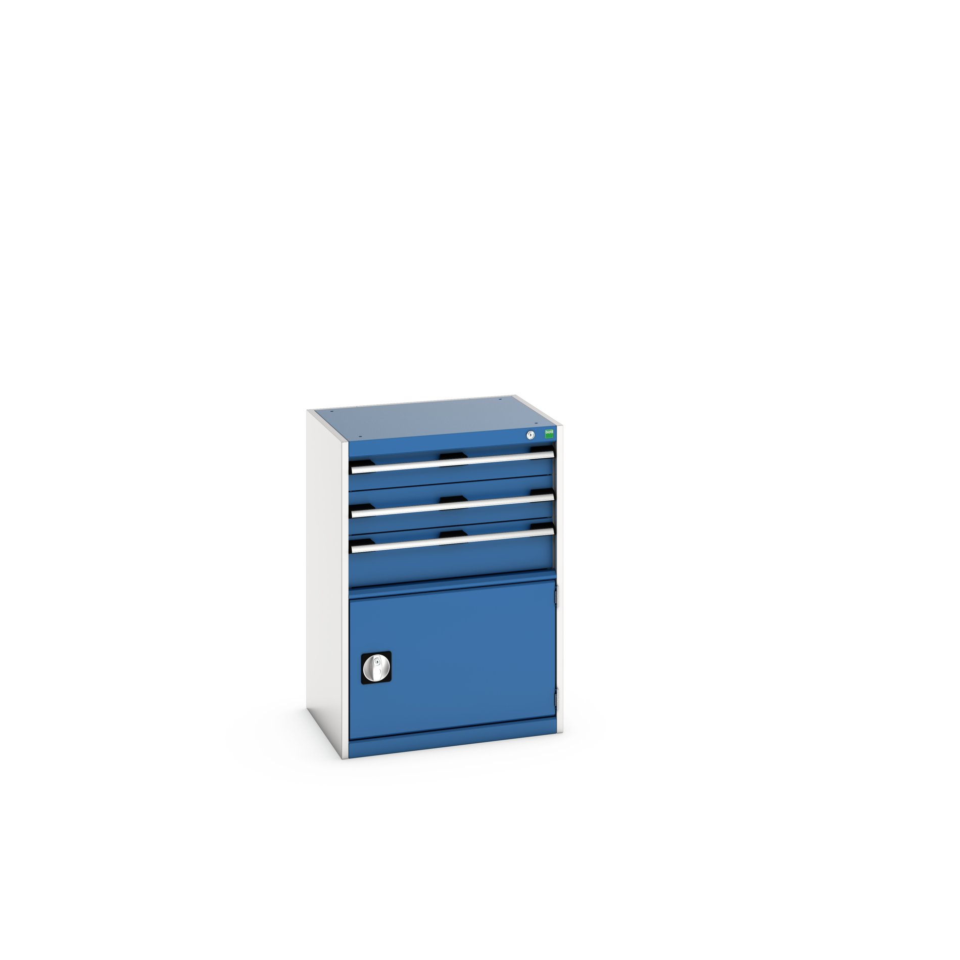 Bott Cabinet 3, Steel, 900 mm x 650mm x 525 mm, Blue, Light Grey