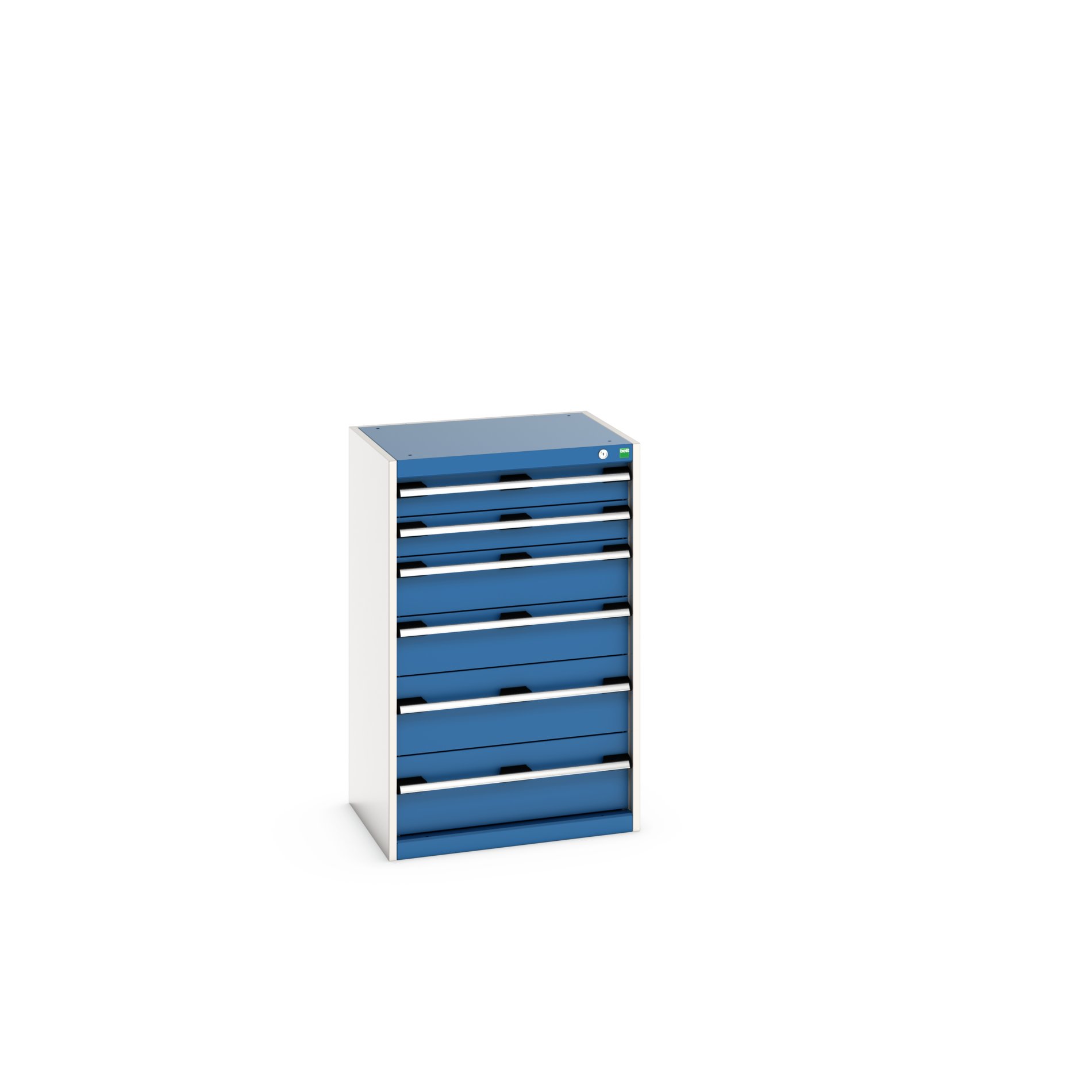 Bott Cabinet 6, Steel, 1000 mm x 650mm x 525 mm, Light Grey, Blue