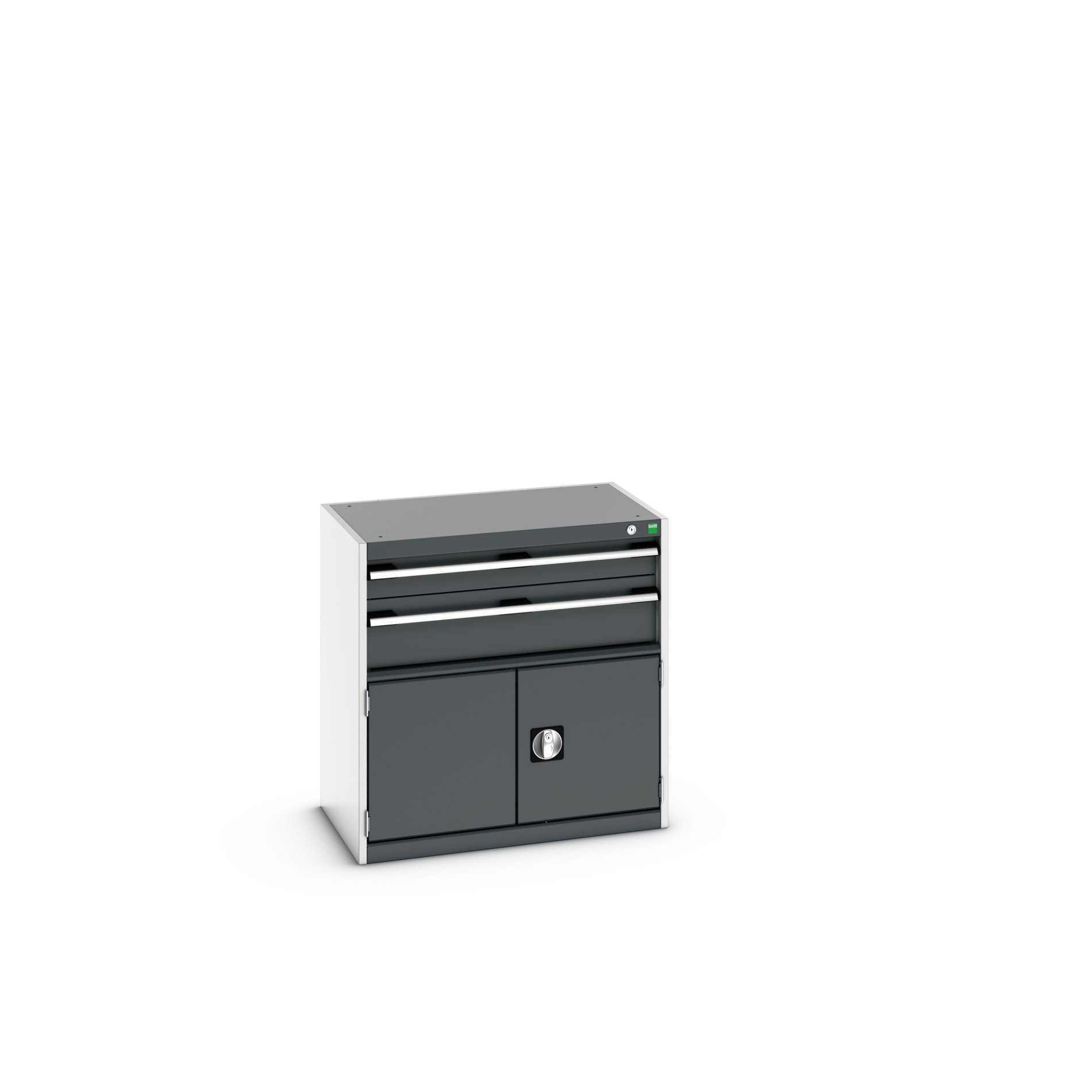 Bott 2 Door, 2 Drawer Sheet Steel Floor Standing Storage Cabinet 800 mm 80mm, 525 mm