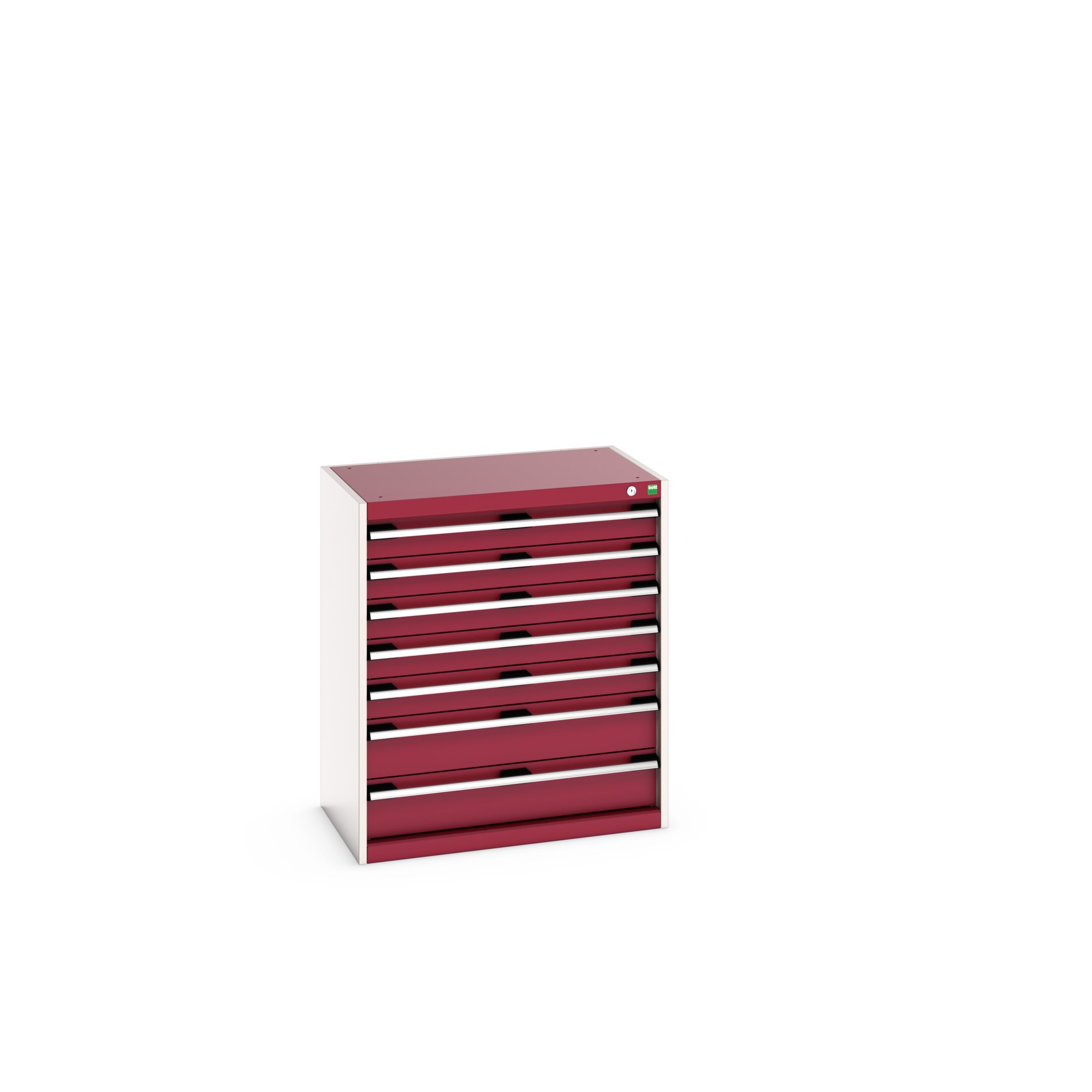 Bott Cabinet 7, Steel, 900 mm x 525mm x 800 mm, Red
