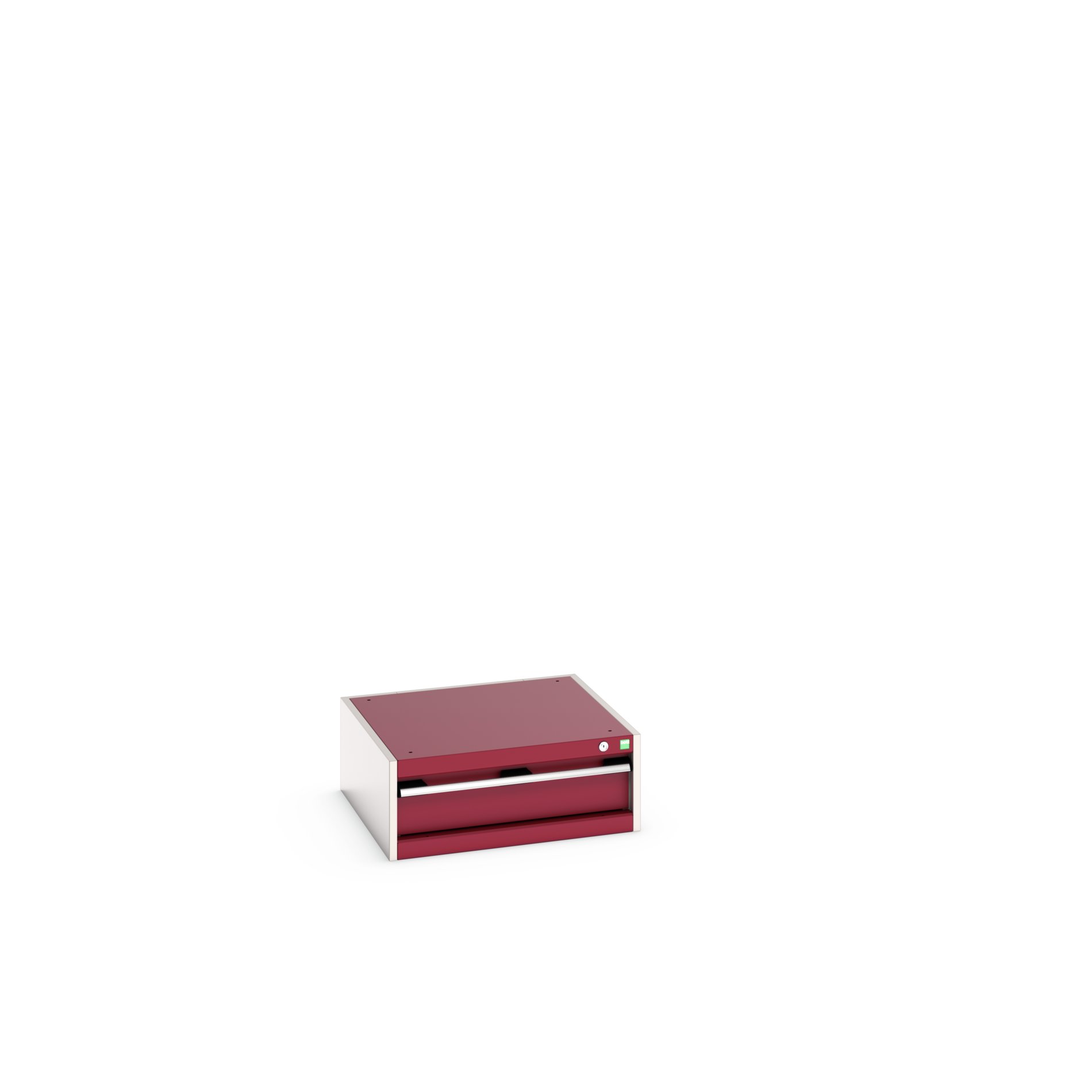 Bott Cabinet 1, Steel, 250 mm x 650mm x 650 mm, Red
