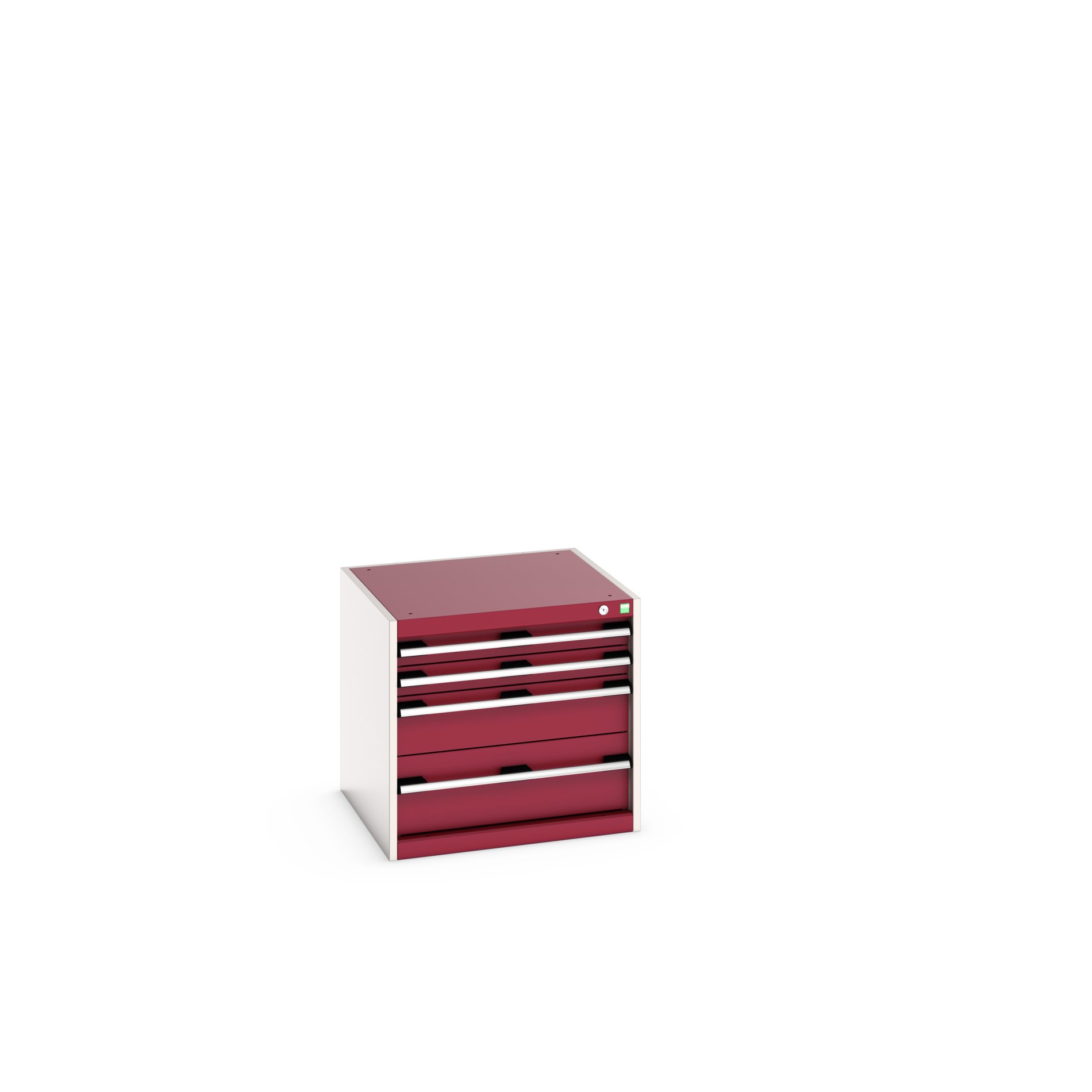 Bott Cabinet 4, Steel, 600 mm x 650mm x 650 mm, Red