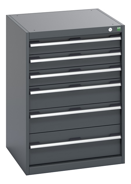 Bott Drawer Unit 6, Reinforced Steel x 650 mm, Dark Grey