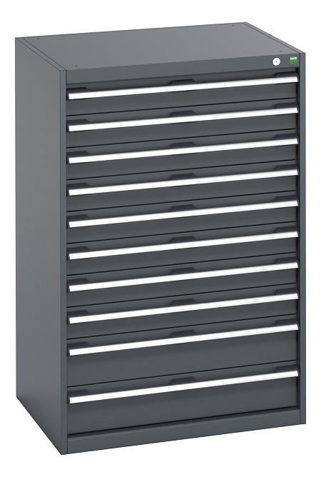 Bott Drawer Unit 10, Reinforced Steel x 650 mm, Dark Grey