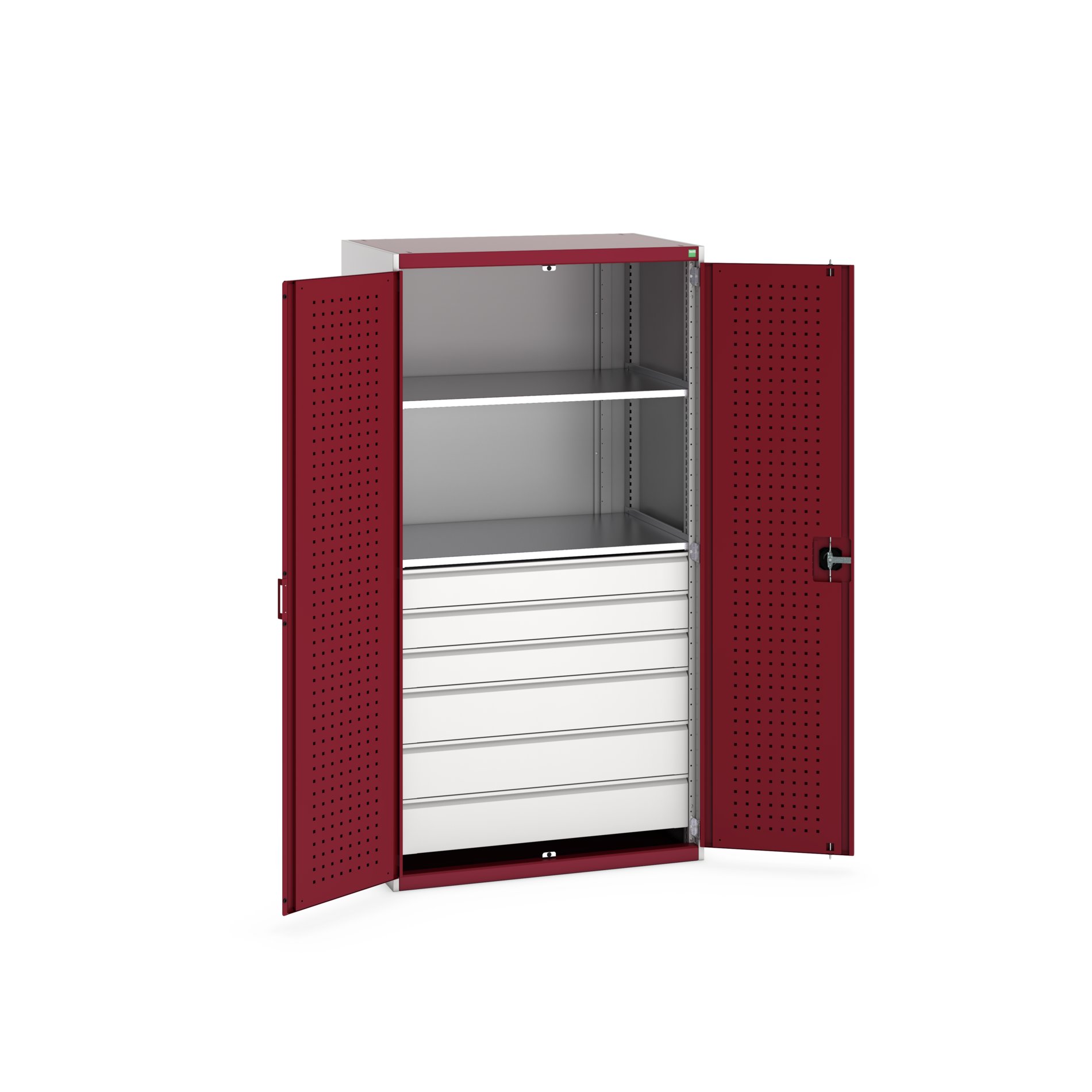 Bott 2 Door, 6 Drawer Sheet Steel Floor Standing Cupboard 2000 mm 1050mm, 650 mm